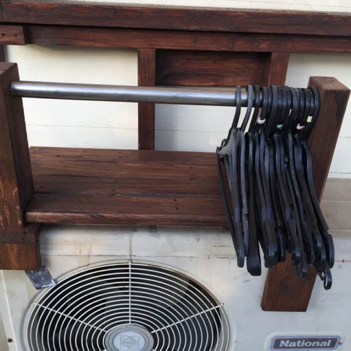 DIY  外用物干しハンガーラック