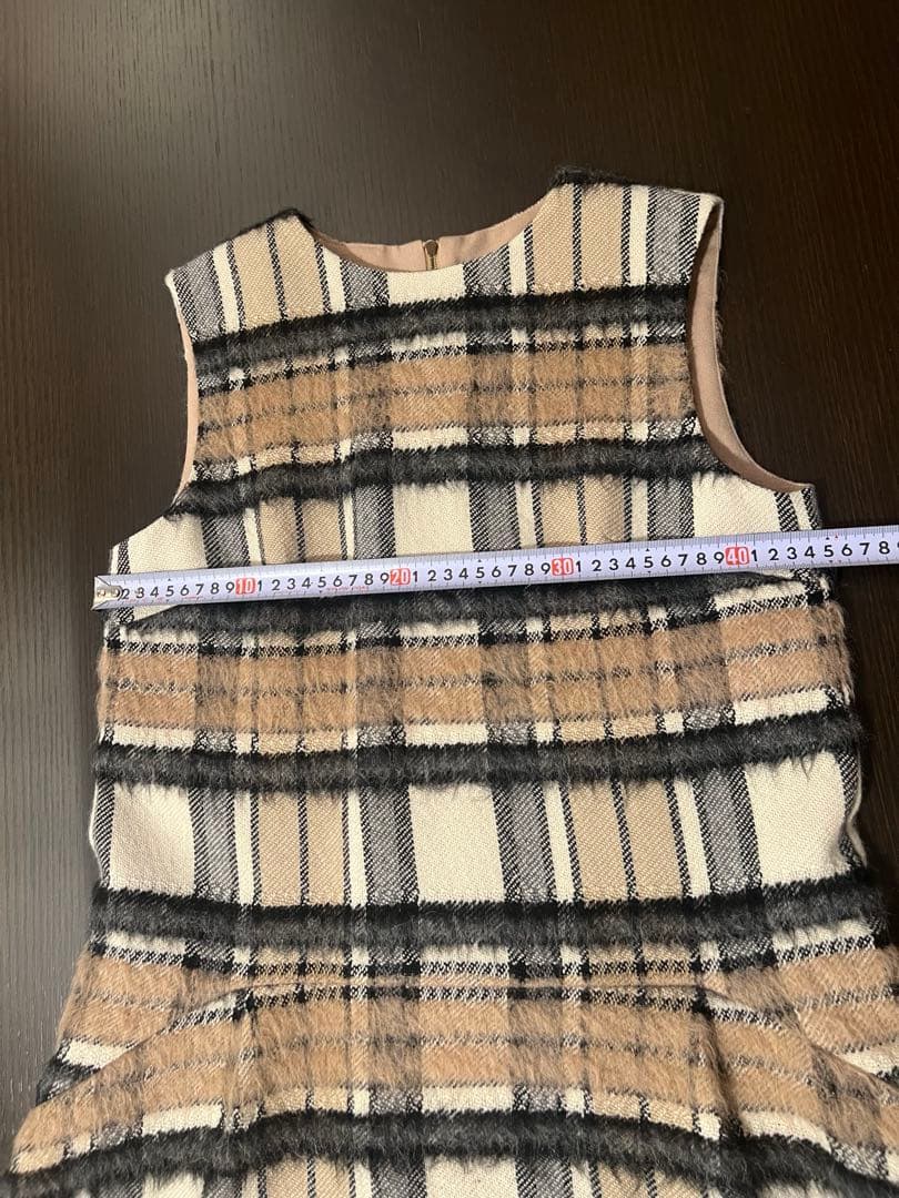 ADORE シャギーチェックノースリーブワンピース