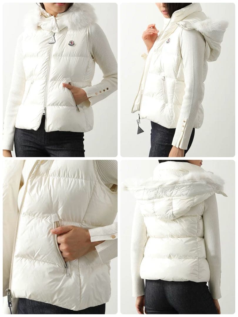 『未使用級』MONCLER GALLINULE ダウンベスト パール サイズ0