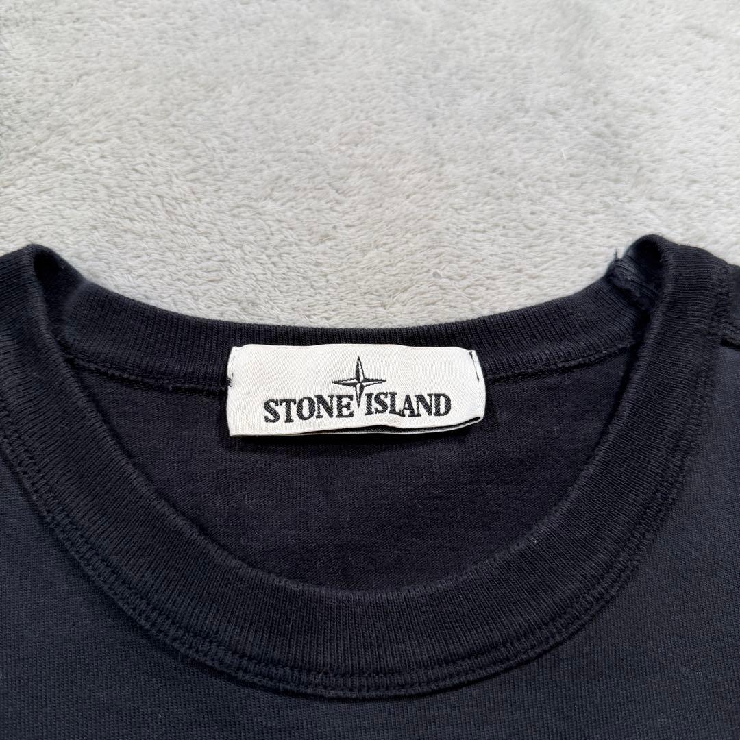 ストーンアイランド　黒　ロンT Mサイズ 長袖Tシャツ　731564450