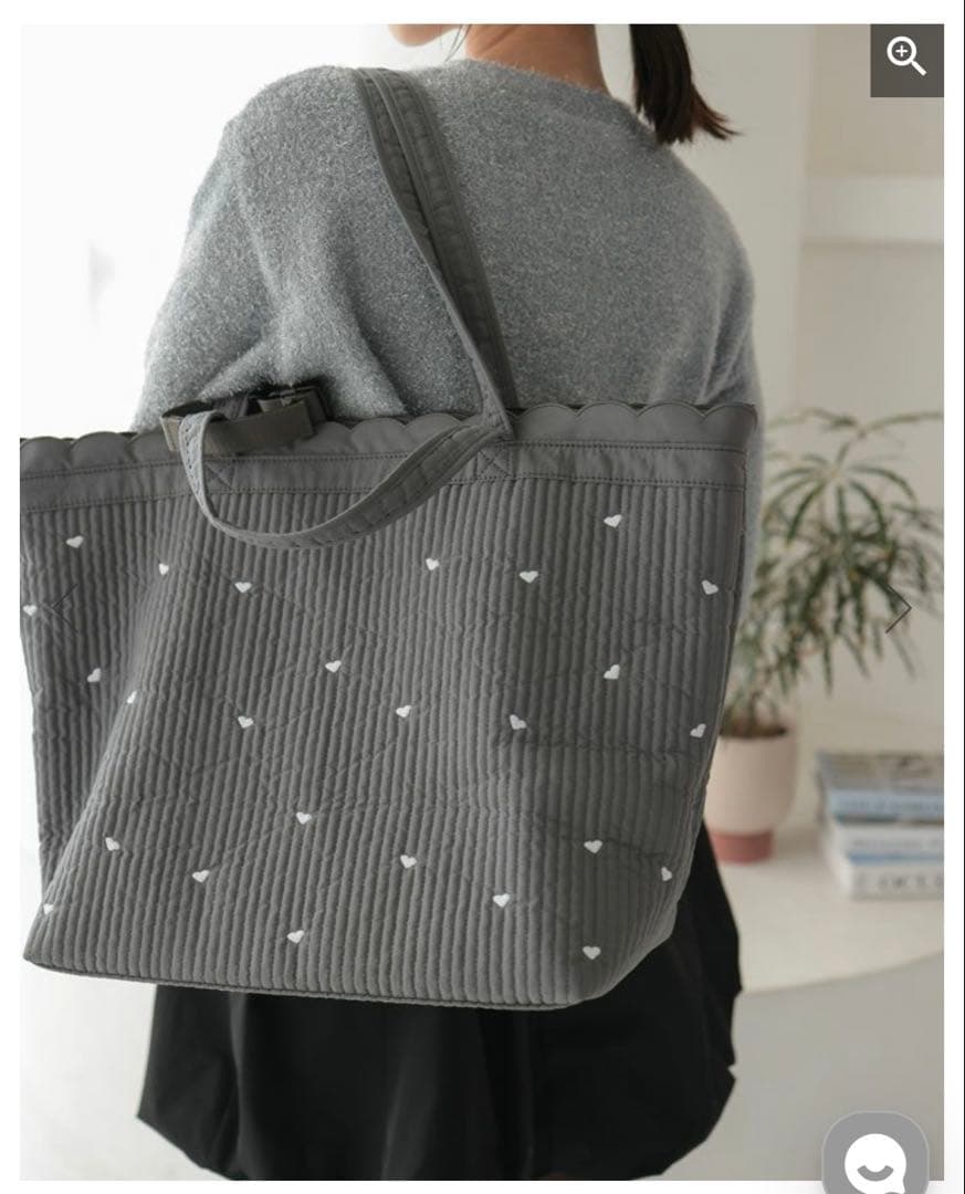 【Donoban】スカラップマザーズバック グレー