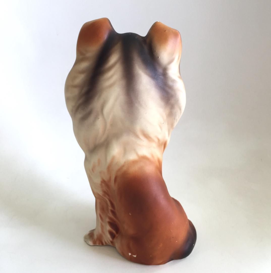 ビンテージ Norleans製 Big eye Dog 置物 陶器 犬 コリー