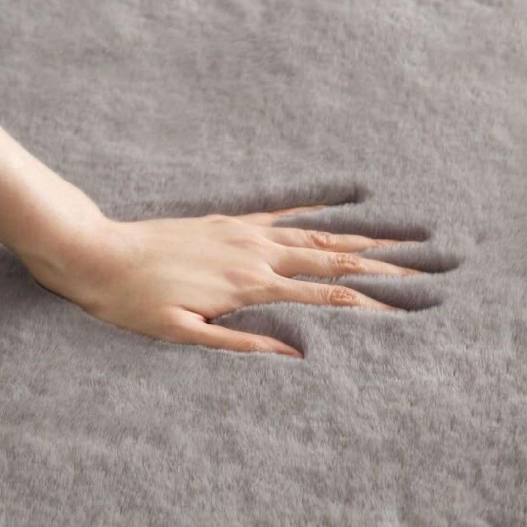 ニトリ うさぎラグ3 ライトグレー 約160×230cm