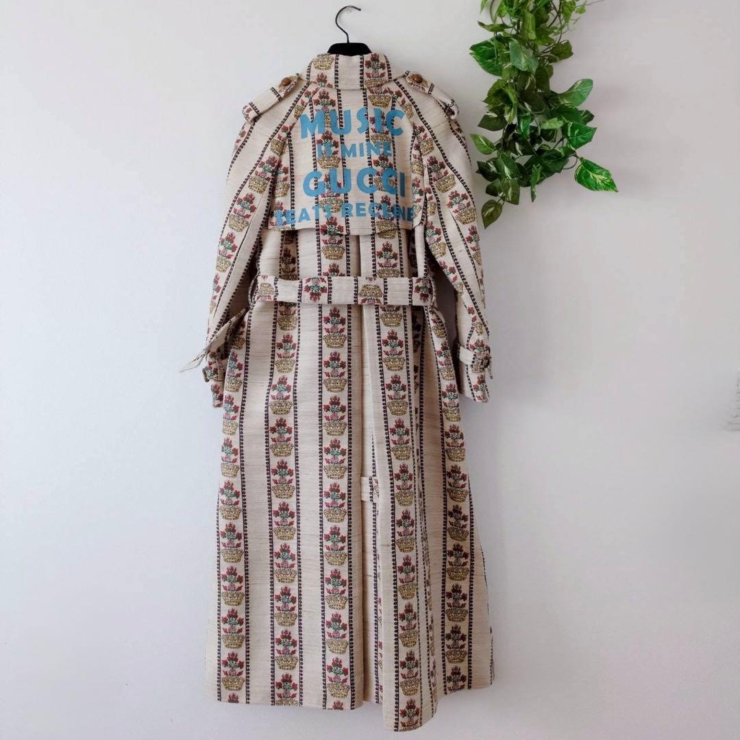 ◾︎未使用級◾︎ グッチ 100周年 トレンチコート フローラル クラウン M
