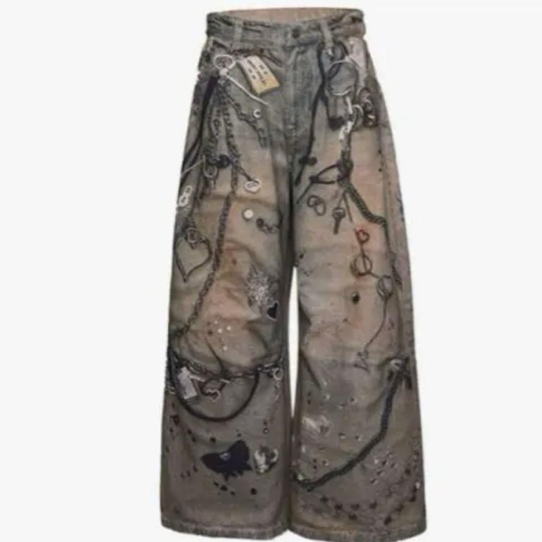 パンツ THEREDTHREAD S print denim 1 toys