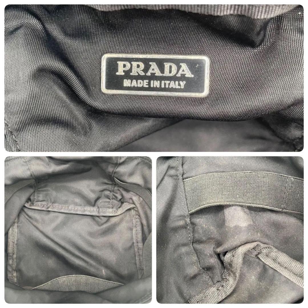 良品 4893 PRADA プラダ ポーチ ナイロン キャンバス ブラック