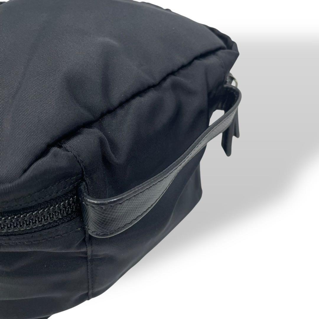 良品 4893 PRADA プラダ ポーチ ナイロン キャンバス ブラック