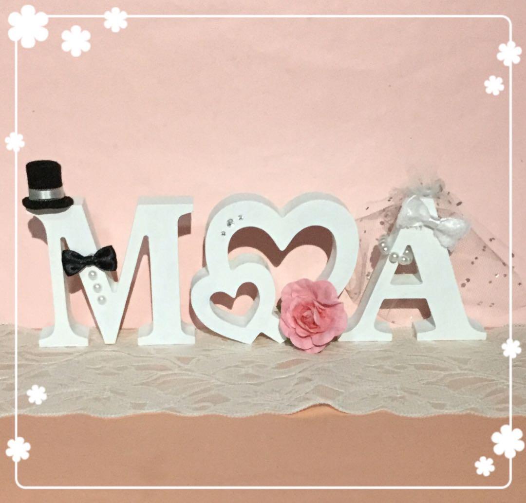 すず様確認用♡ウエディングバージョン・イニシャルオブジェ