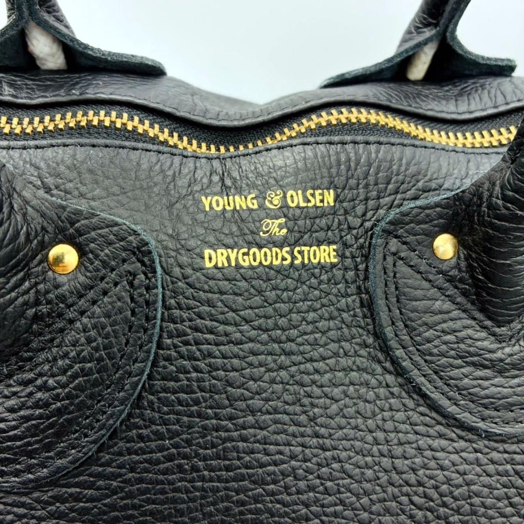 ヤングアンドオルセン ボストンバック レザー ブラック ゴールド金具