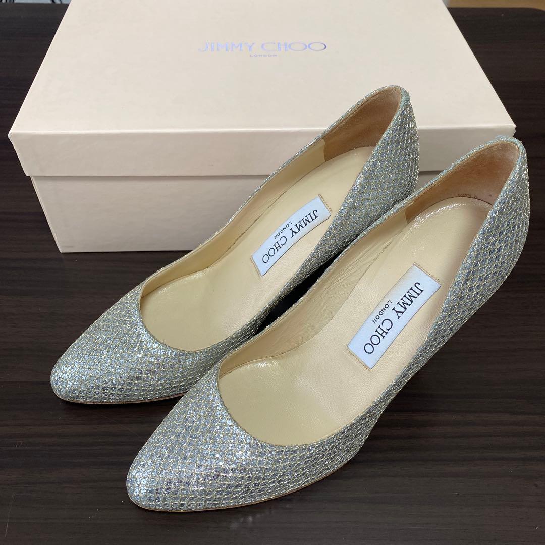 JIMMY CHOO グリッター パンプス