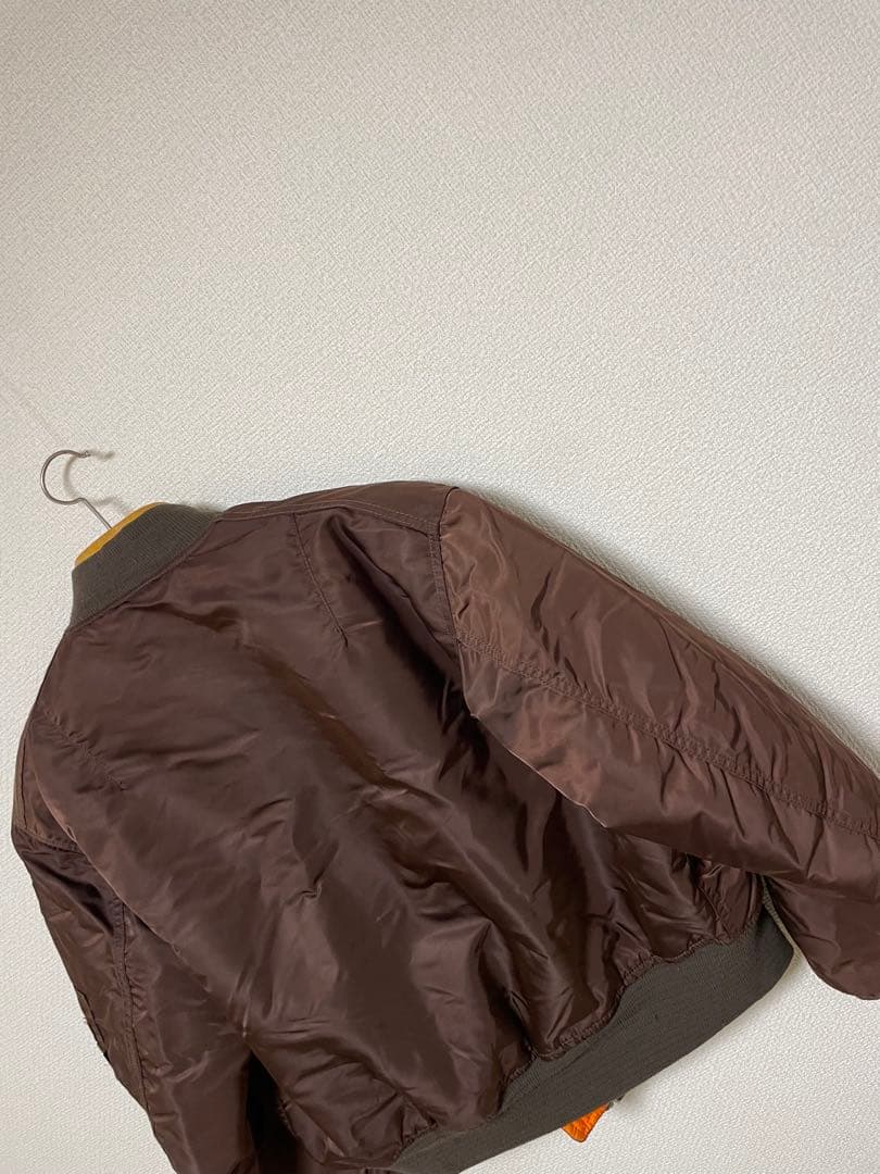 90s USA製 ALPHA 激レア チョコレート MA1 MA-1 ジャケット