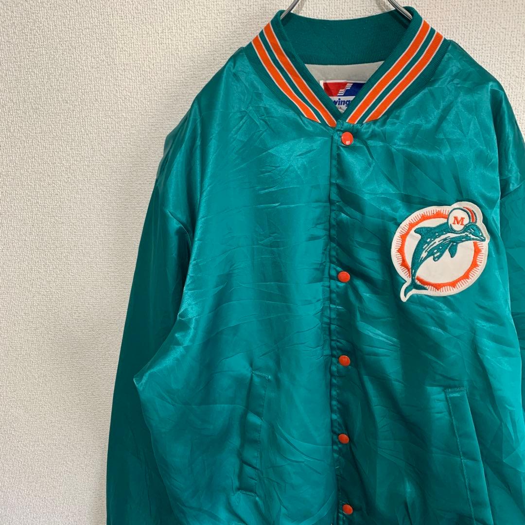 NFL マイアミドルフィンズ　ナイロン　スタジャン USA製
