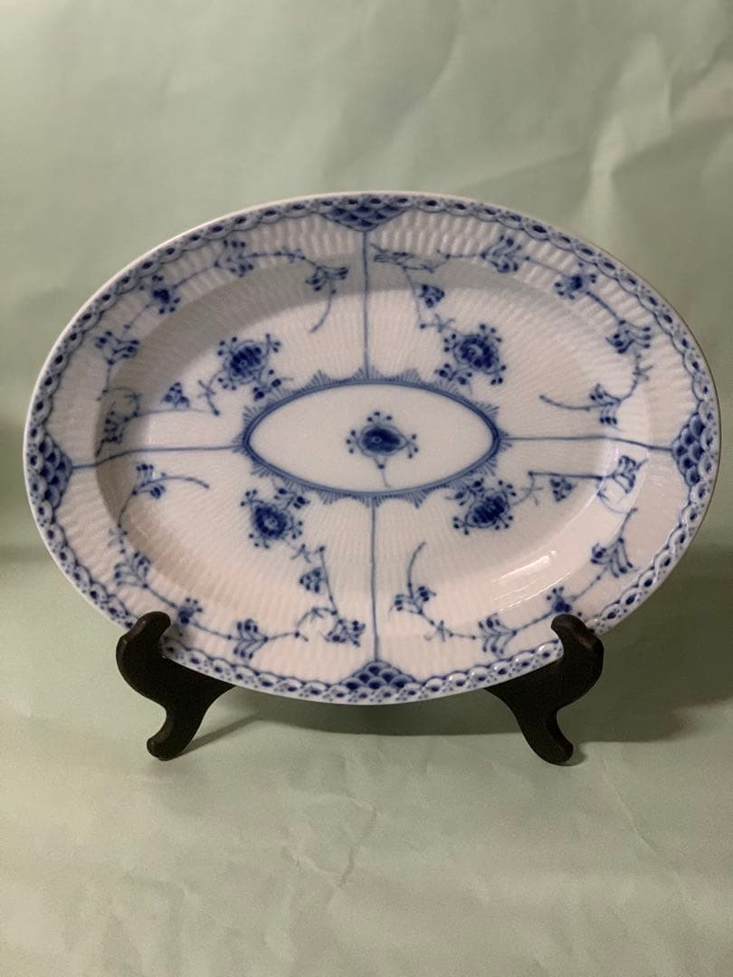 はたこ、ブルーフルーテッドハーフレースシリーズ3点セット。