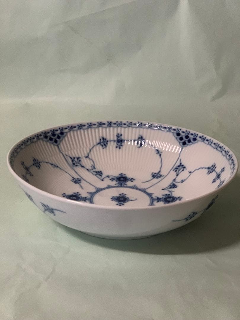 はたこ、ブルーフルーテッドハーフレースシリーズ3点セット。