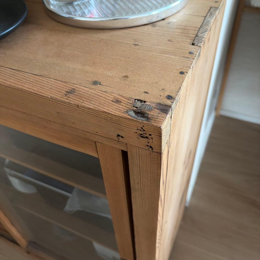 古家具 / アンティークガラス戸棚 / 無垢材②