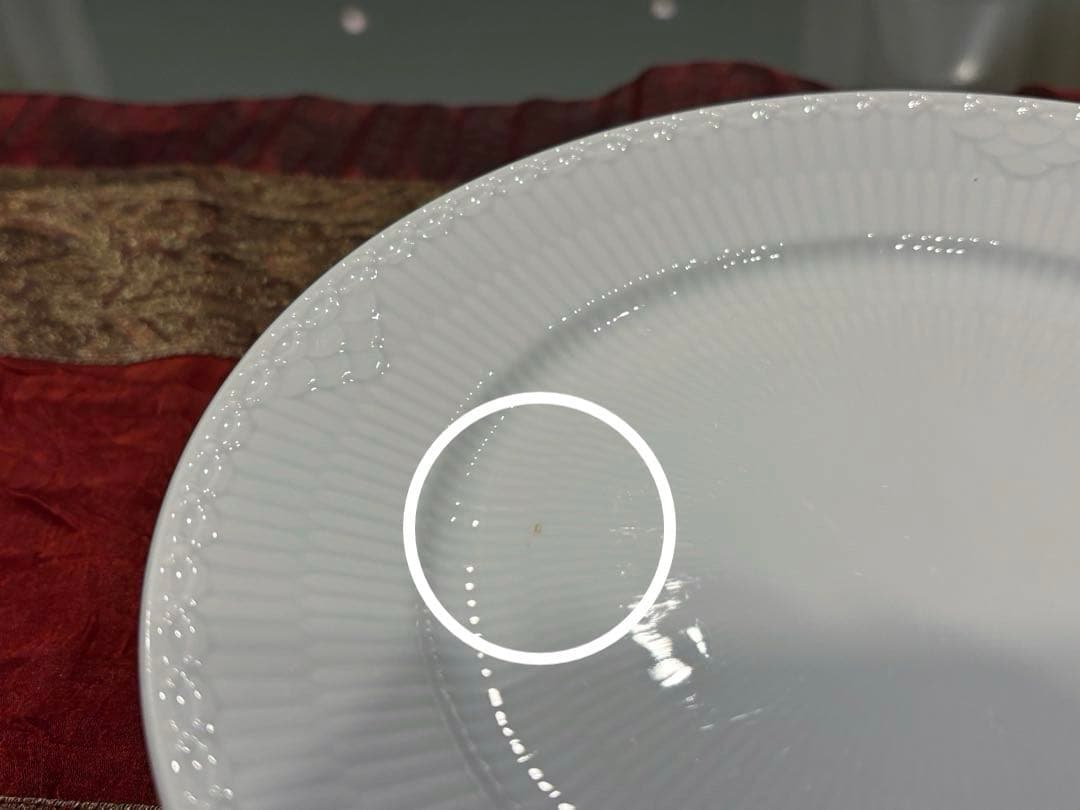 ロイヤルコペンハーゲン　ホワイトフルーテッド　22cm 5枚セット