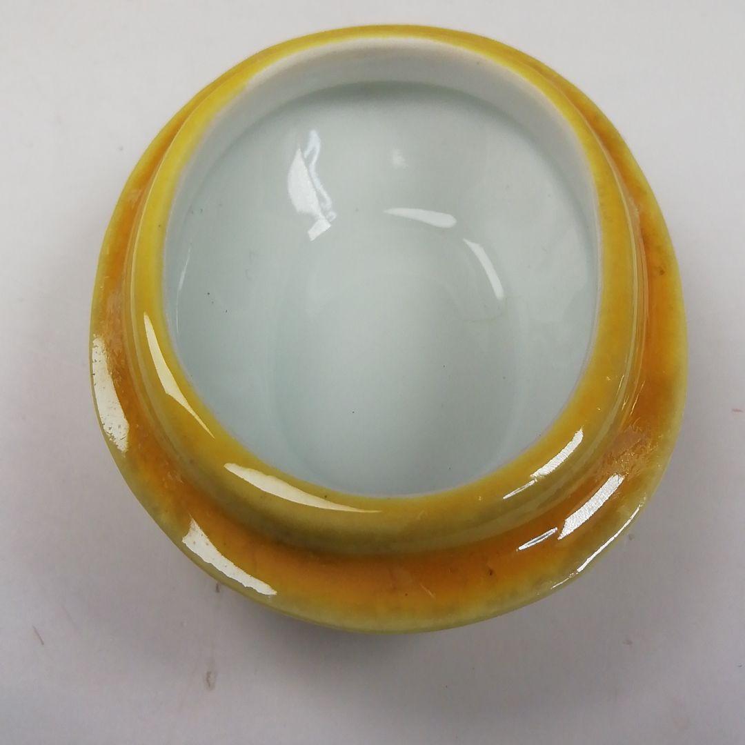 Ｗ４０　香合　『交趾花喰鳥』『手塚祥堂 造』　共箱　茶道具