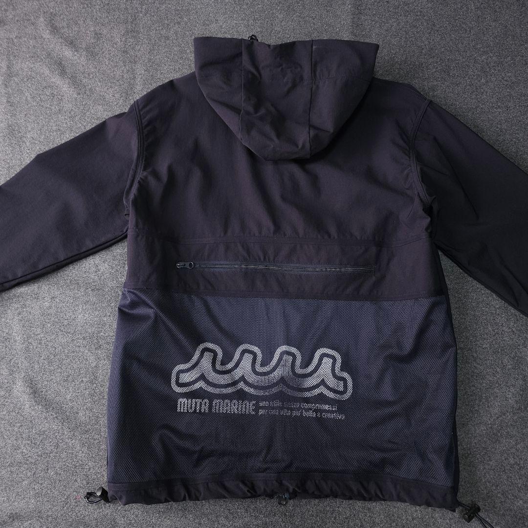 ムータマリンゴルフ 長袖ゴルフブルゾンジャケット フーディ パーカー 紺 L