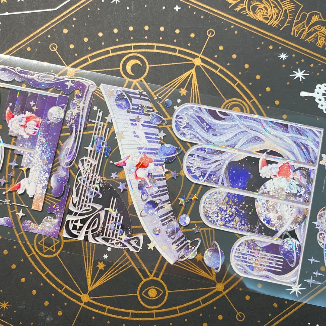 【9290】海外　マステ　中古巻　貝殻光マスキングテープ　装飾背景系　紫