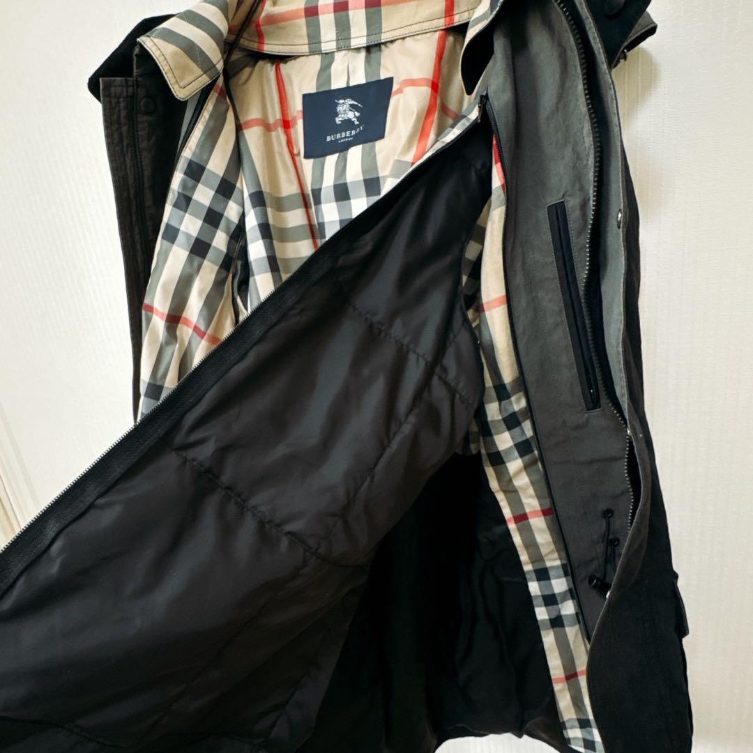 【極美品】BURBERY 　ノヴァチェックライナー付ステンカラーコート