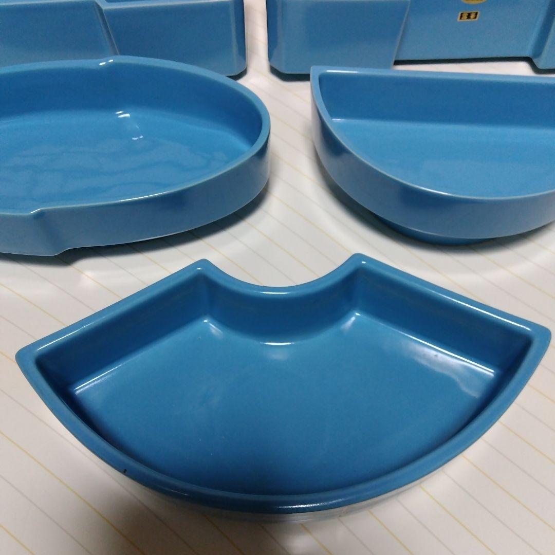 ★ 小原流 生け花 水色水盤五品揃え / 扇型&小判型&半月型水盤＆並列型二品