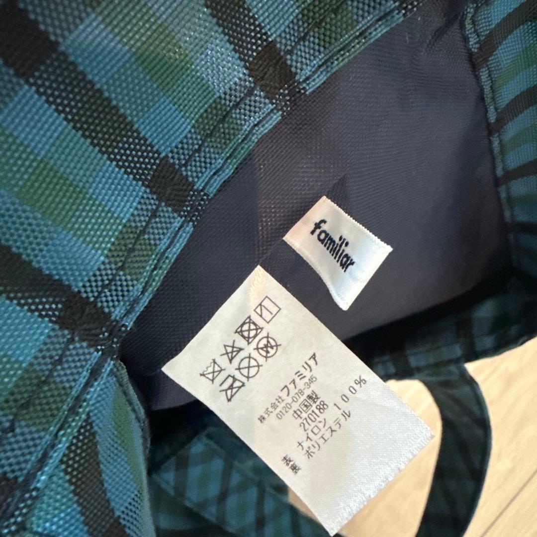 Familiar レッスンバッグ　チェック　ファミリア　トートバッグ