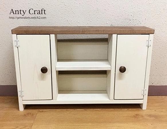 【NEW】トイレ収納棚　目隠し扉2枚付きで便利！ UN/Ｗ 完成品