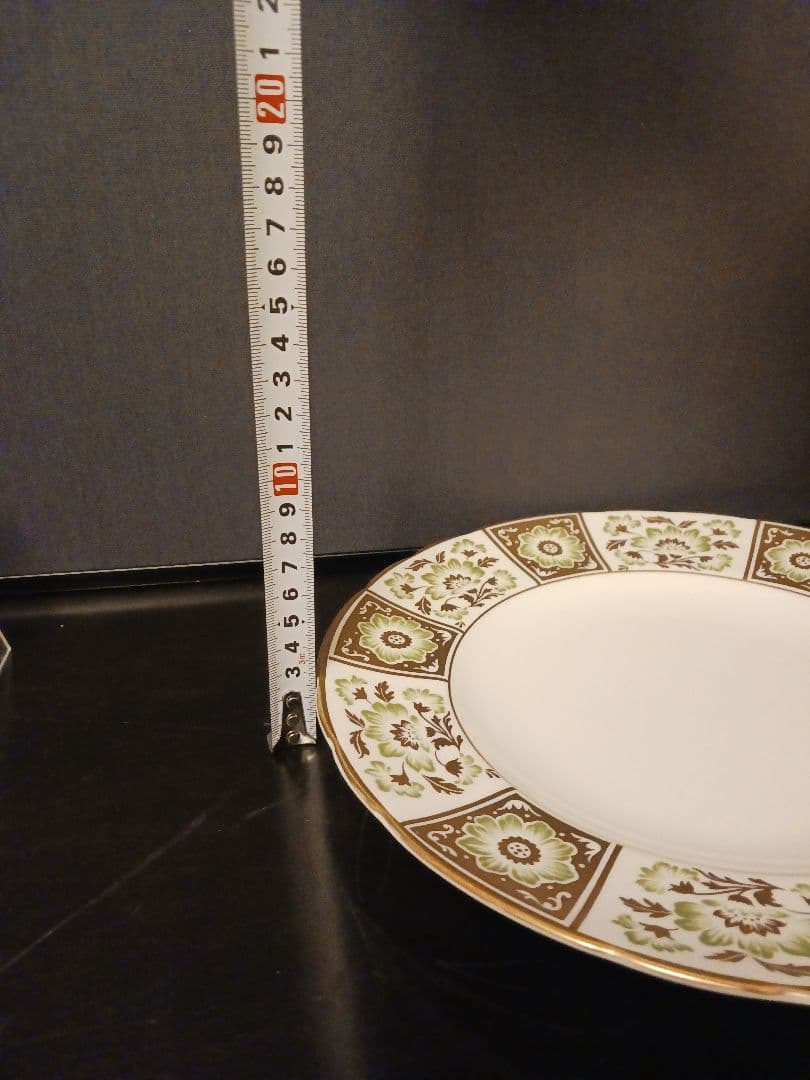 ロイヤルクラウンダービー グリーンダービーパネル プレート27cm④