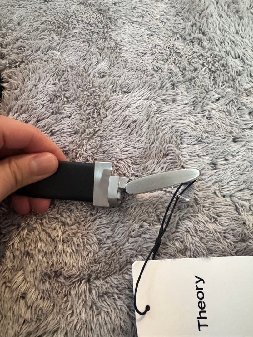 Theory reversible belt ブラック、ネイビー34