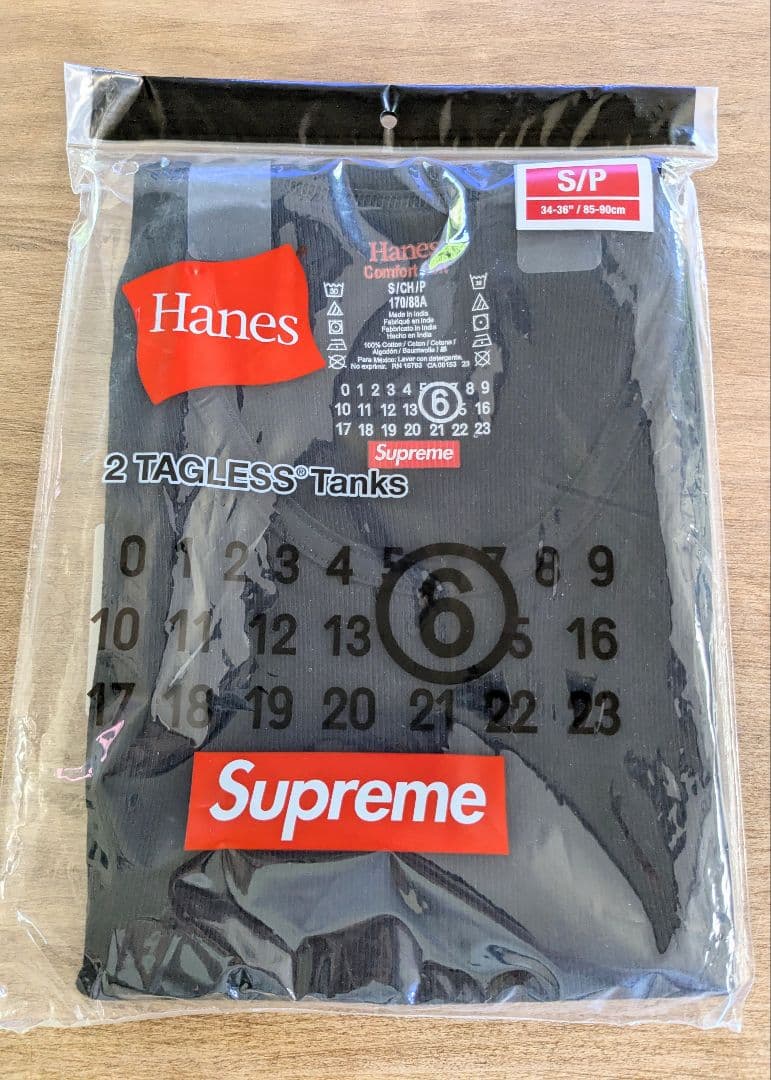 新品未開封 24ss Supreme × メゾンマルジェラ × Hanes S