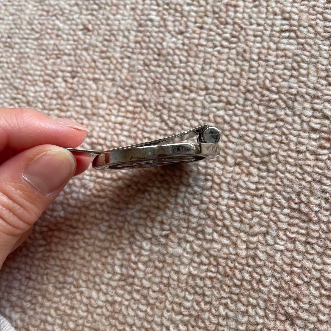 Gucci マネークリップ インターロッキングG メッキ ブラック シルバー