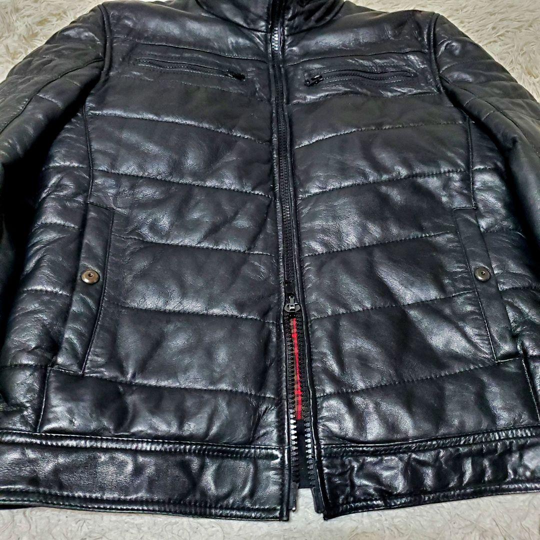 希少 ZARA ザラ 本革キルティング レザーライダース XL