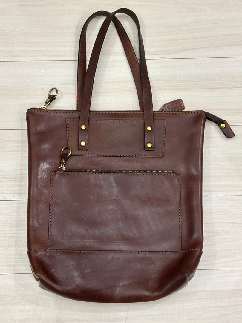 HERZ レザー トートバッグ ブラウン