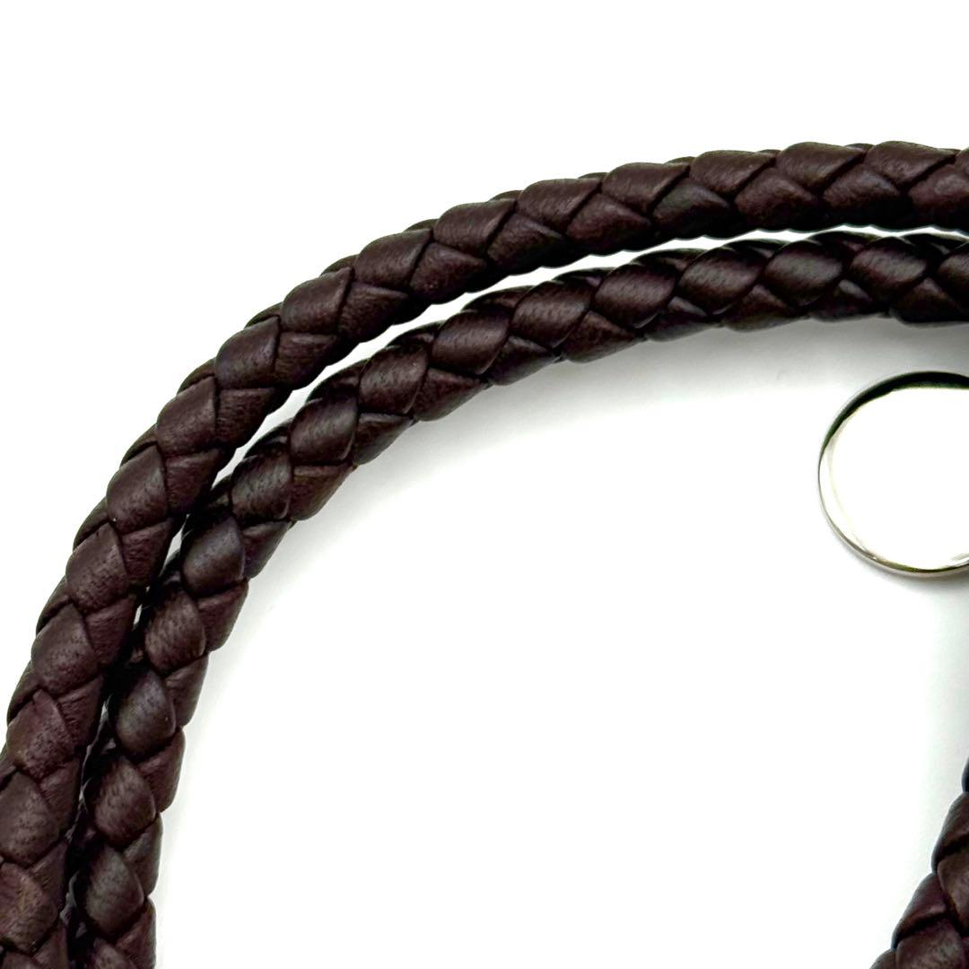 美品✨Bottega VENETA レザー イントレチャート ブレスレット