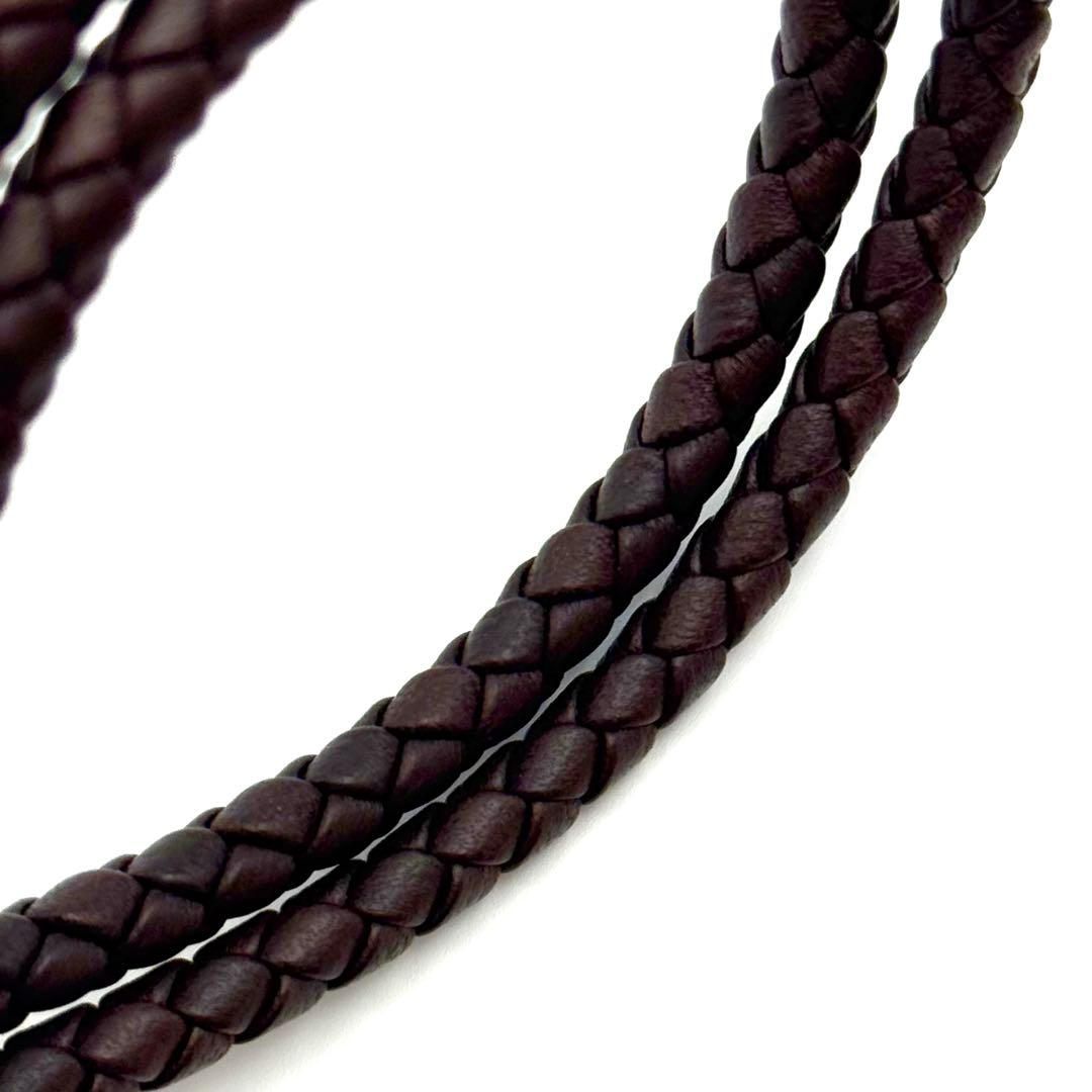 美品✨Bottega VENETA レザー イントレチャート ブレスレット