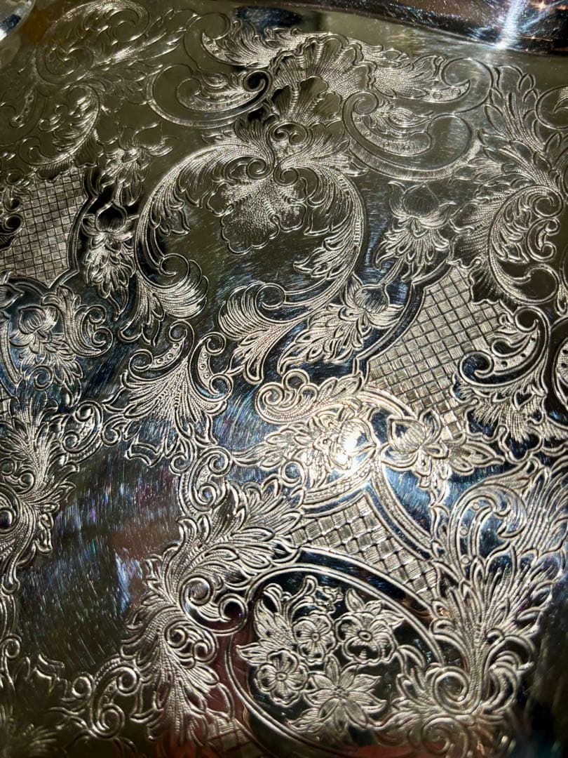 英国 　ヴィンテージ トレイ　銀メッキ　シルバープレート