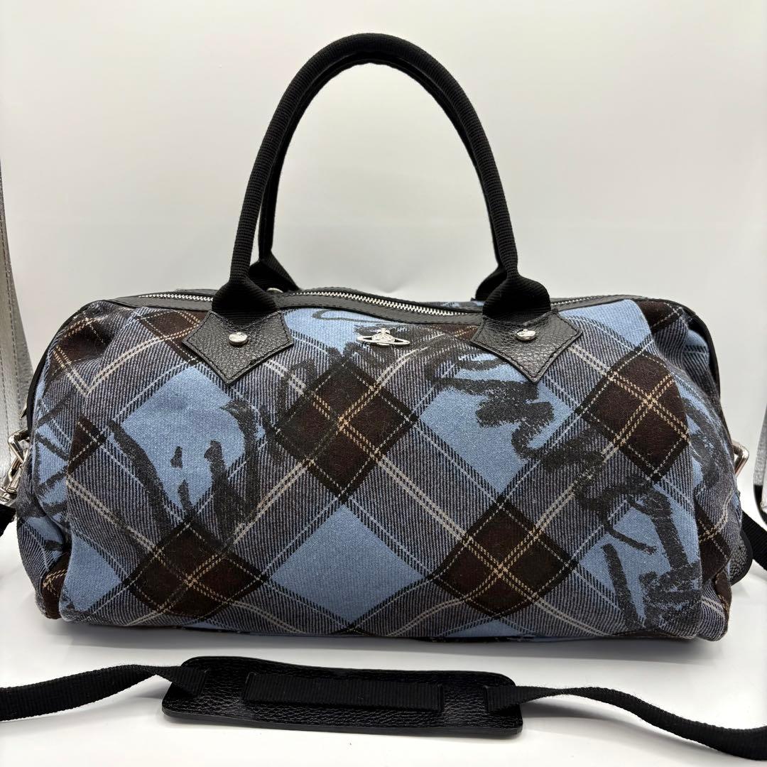 美品 2way イタリア製 ヴィヴィアン ブルコチオリーニ ミニボストン バッグ