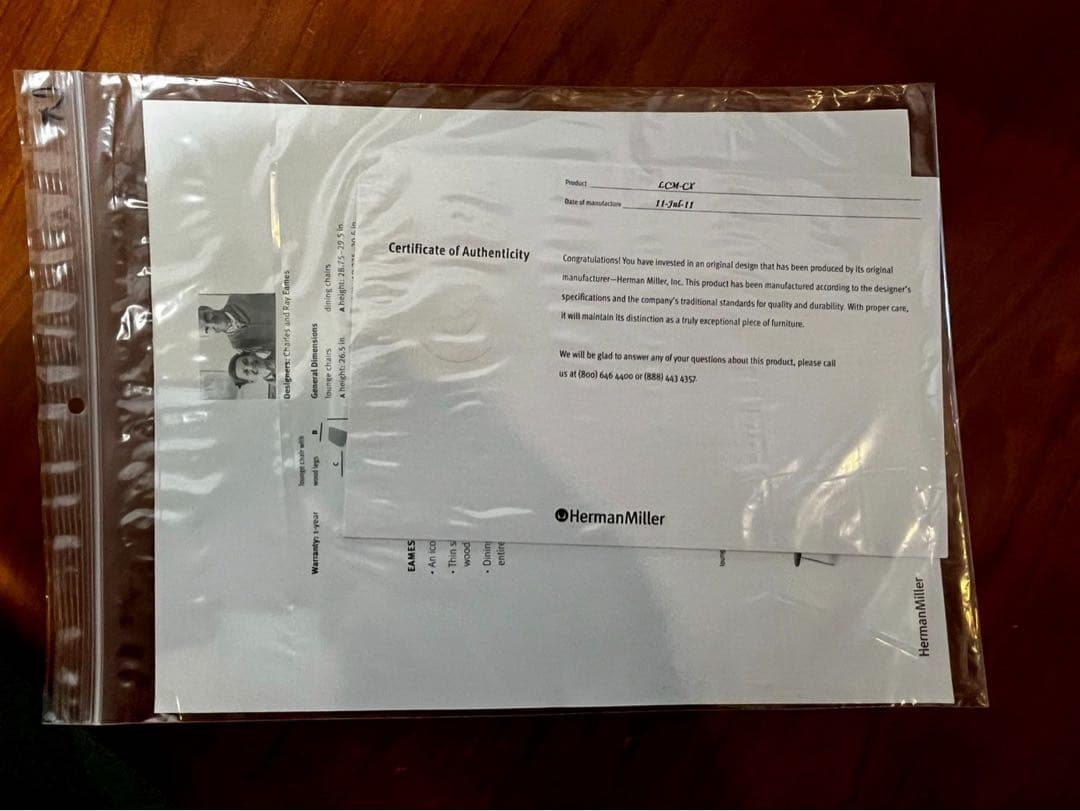 保証書有 Herman Miller ハーマンミラー LCM ウォールナット 1