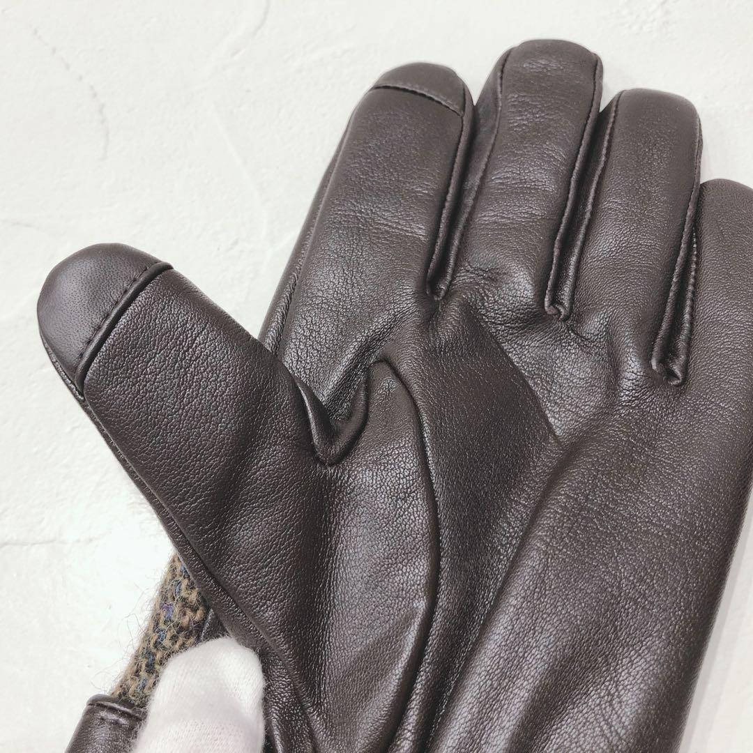 ☆未使用☆ POLO RALPH LAUREN 手袋 ブラウン ウール レザー