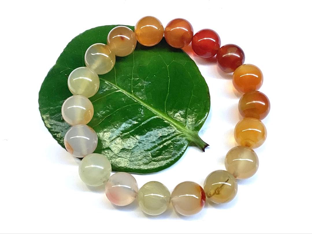 ✳限定1点物‼️ 霊峰*月山瑪瑙ブレスレット　身近な御守り　鑑別書付の本物無垢‼️