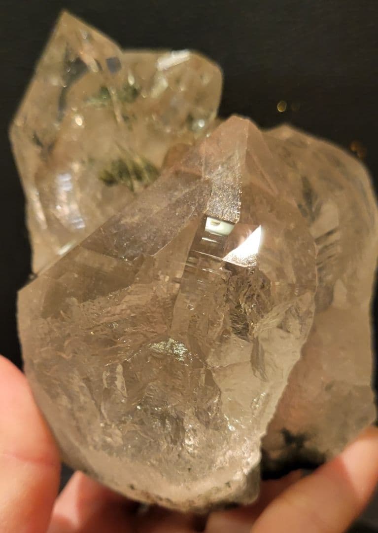 ！！希少！ヒマラヤ 湧水のような透明感！マニハール水晶原石クラスター