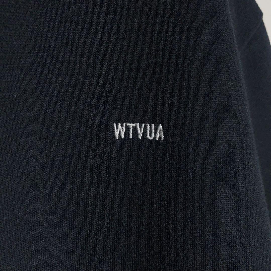 WTAPS プルオーバーパーカー 刺繍ロゴ 黒 S.