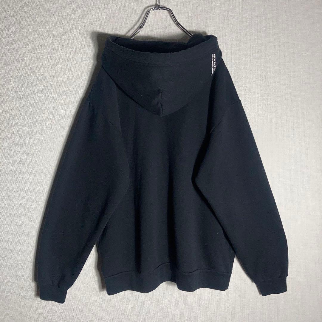 WTAPS プルオーバーパーカー 刺繍ロゴ 黒 S.