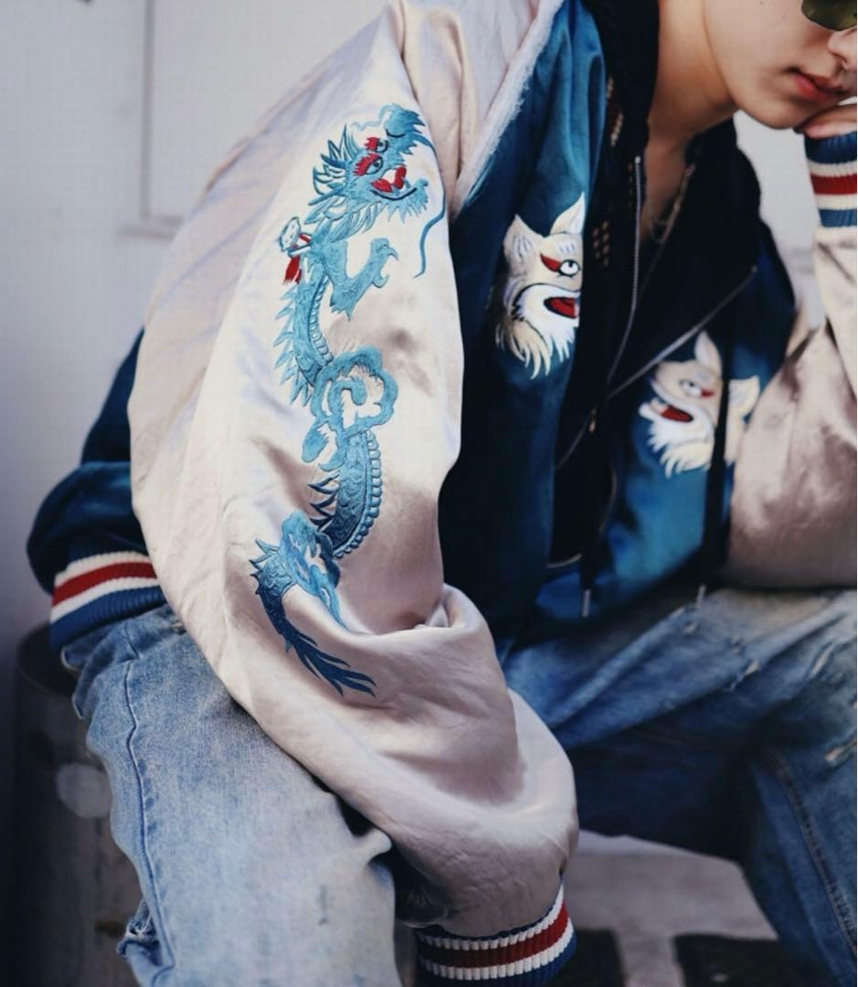 【極レア】 el conductorH コンダクター 別注九尾スカジャン ブルー