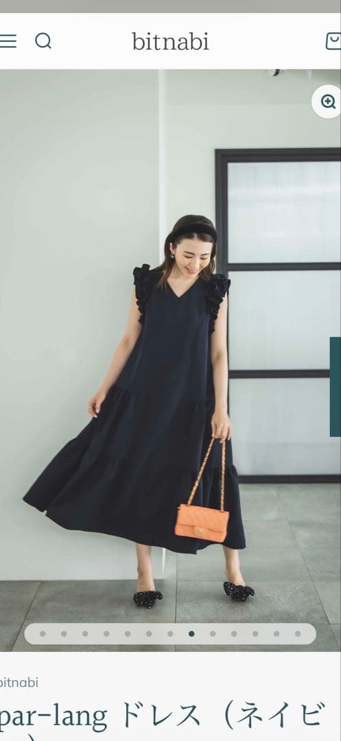 bitnabi ビンナビ par-langドレス ネイビー フリーサイズ