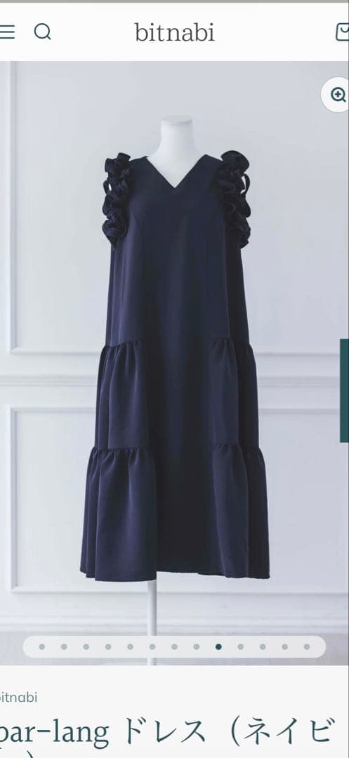 bitnabi ビンナビ par-langドレス ネイビー フリーサイズ