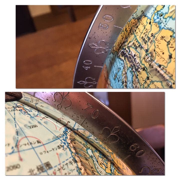 【レア】デンマーク製 ライト式地球儀 スキャングローブ 日本版