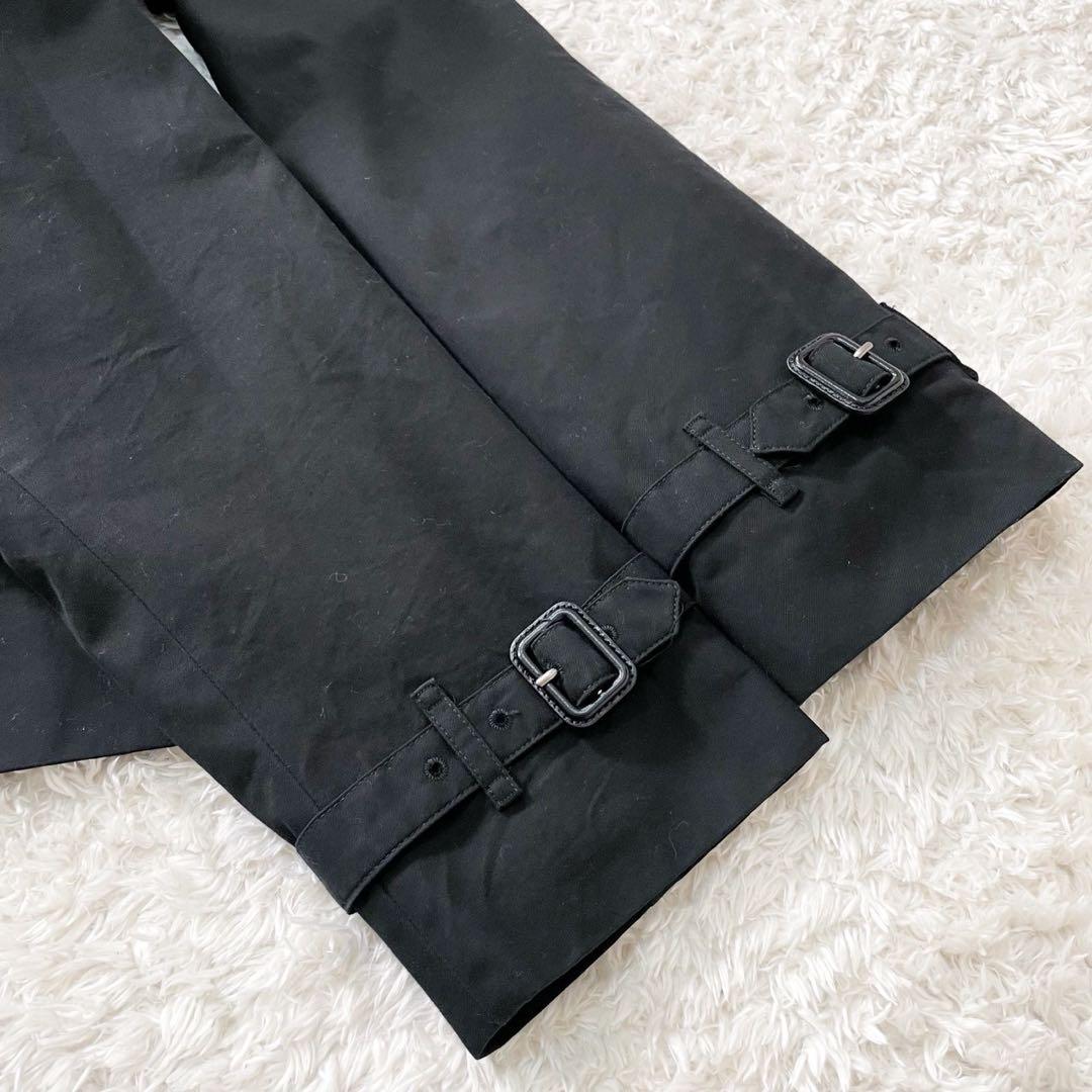 近年極美品！バーバリー ケンジントン トレンチコート ノバチェック 黒 50XL
