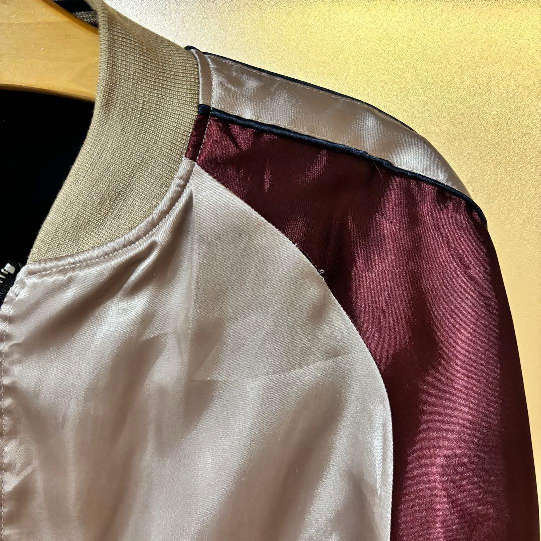 ✨希少✨tk.TAKEO KIKUCHIスカジャン ネイビー 刺繍ヴィンテージ