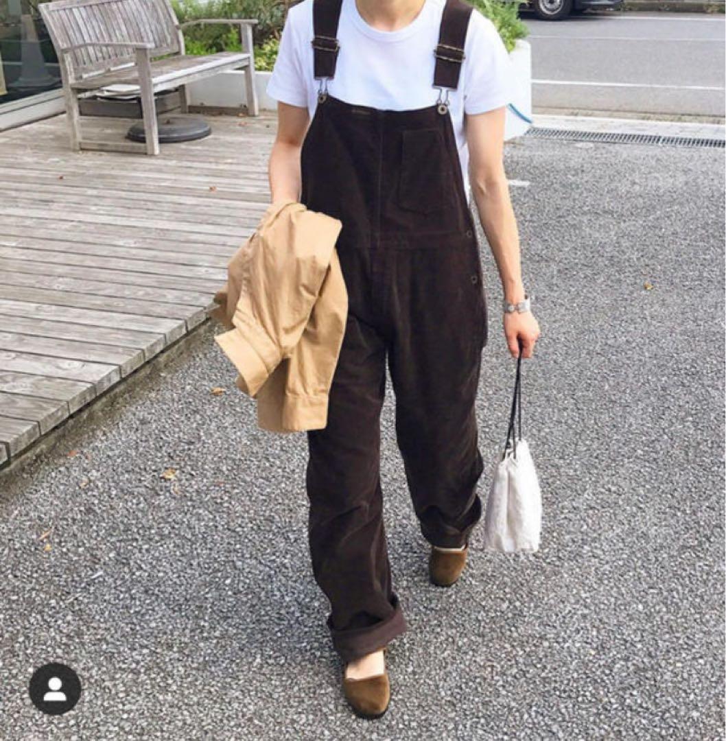 LENO&CO コーデュロイ サロペット ダークブラウン　オーバーオール　03